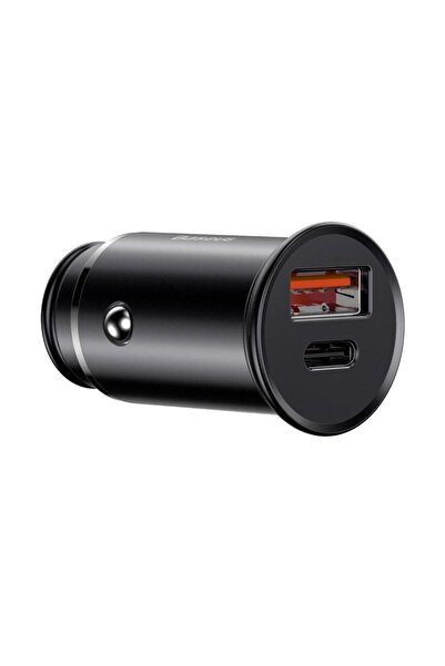 Baseus Fast 30W Dual USB PD Car Charger – Black Edition for Vehicles