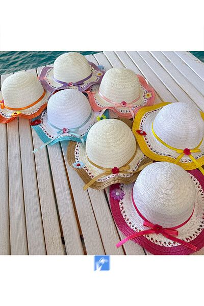 Kardelen Butik Denizli Solid Color Mercerized Girl's Hat (Age 3-7)