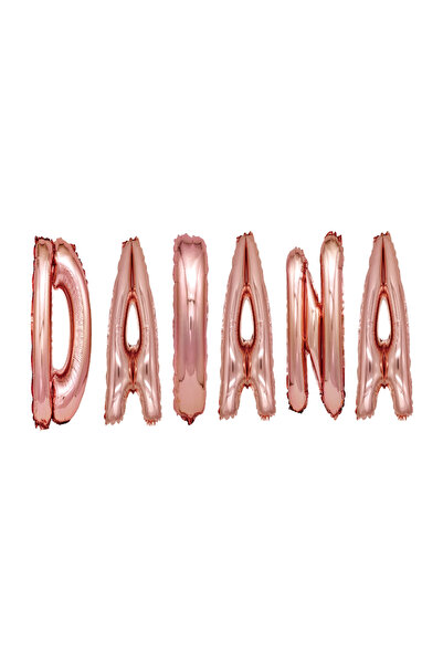 SDX Market Set baloane cu literă numele Daiana, auriu roz, 40 cm