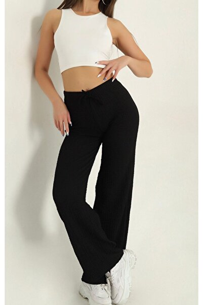 Miss Ariena yeni sezon bürümcek kumaş palazzo pantolon (beli lastikli,bağcıklı,extra esnek)