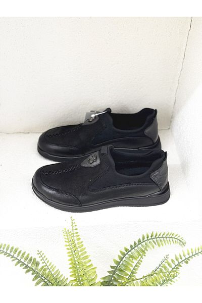 Venüs 2250906K so Stretch Front Metal Detail Genuine Leather Orthopedic Daily Shoes for Women
