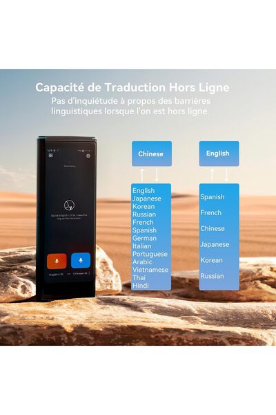 Generic Brand Iflytek Language Translator, 96 Precision Levels, 18 Languages Offline Two-Way Translation, Face-To-Face Translation, 50 ...
