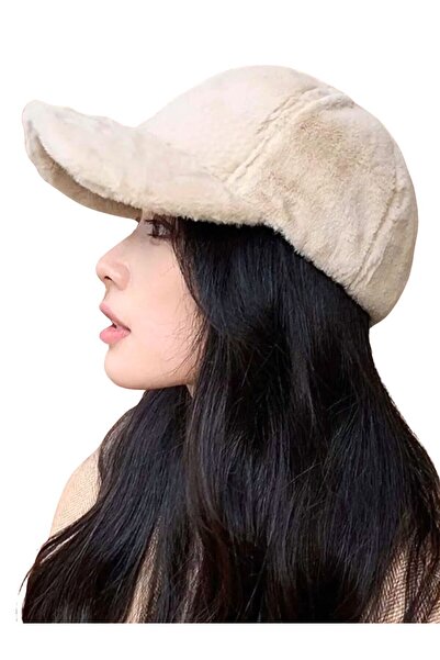 caxis Căciulă de iarnă pentru femei, cu blană moale, bej