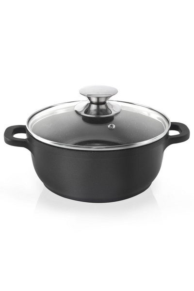 shumee Granite pot with glass lid LARGE 24 cm, 4 l