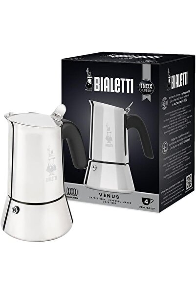 Hype Store - : 4 Cups Stovetop Espresso Maker - 170ml - Silver Color - Stainl...