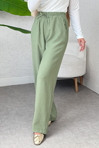 Salih Çelebi Elastic Waist Casual Trousers 2382 - Khaki