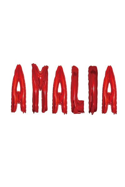 SDX Market Amalia Name Letter Balloon Set, Red, 40Cm