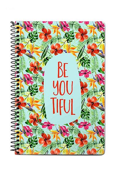 Stylizedd Be You Tiful A5 Spiral Notebook Multicolour