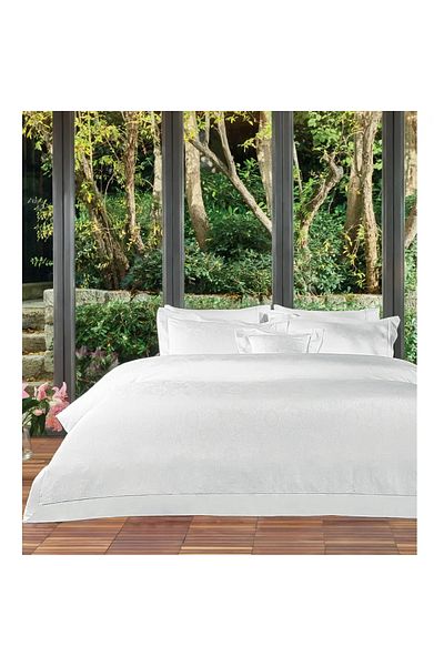 Valeron. Premium double bed linen set, Valeron, 7 pieces, Dorine, 100% Egyptian cotton, white