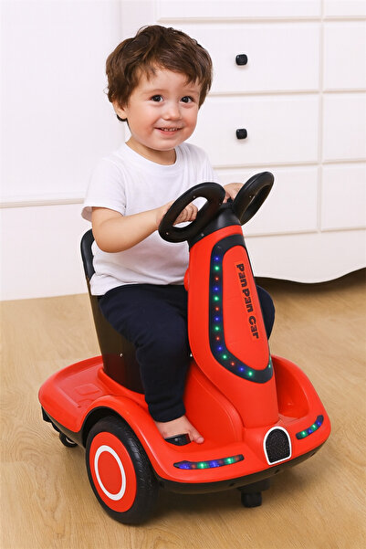 rexa Four-Wheel Electric Scooter for Kids with Double Drive, Music & LED Lights