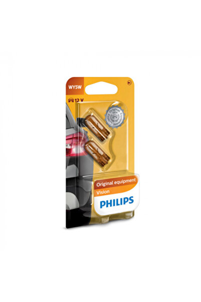 Philips Set 2 Becuri Fara Soclu WY5W 12V