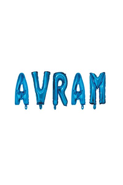 SDX Market Avram Name Balloon Set, Blue, 40Cm
