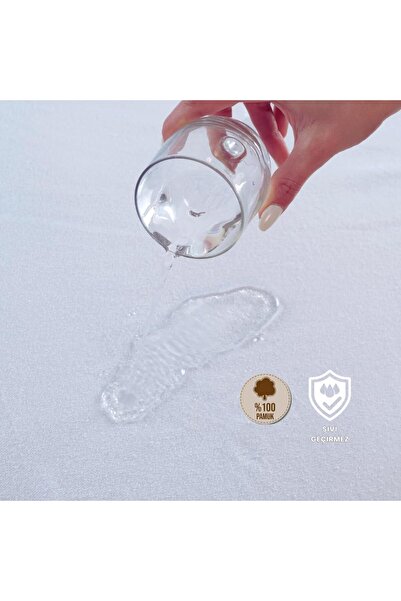 Genel Markalar 100 Pamuk Fitted Su Sıvı Geçirmez Yatak Koruyucu Alez Çarşaf (140 x 190)