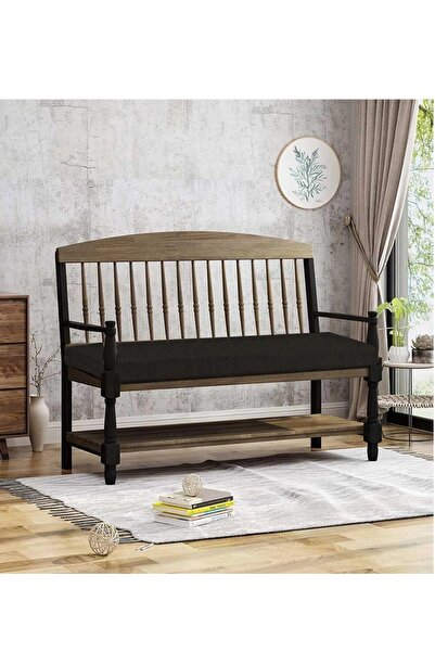 SAFEMAN Iç Ve Dış Mekan Güneş Dayanımlı Bank Minderi siyah 100-45-8 Cm Sandalye Minderi