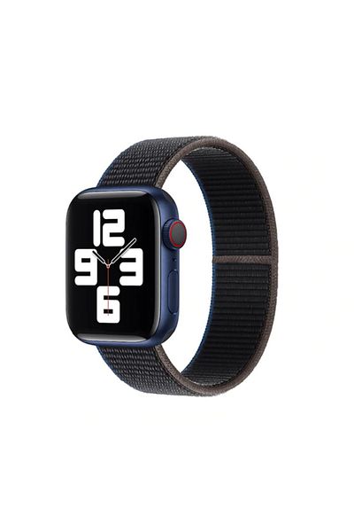 noktaks Apple Watch 38mm Compatible - Cord Straw Cord - Krd-03 - 65-Charcoal - T11067