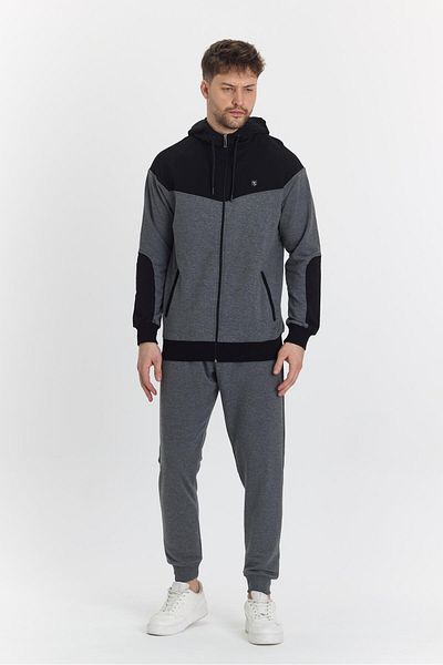 Marco Ferry Cotton Hooded Anthracite Men's Tracksuit Set 5294-A