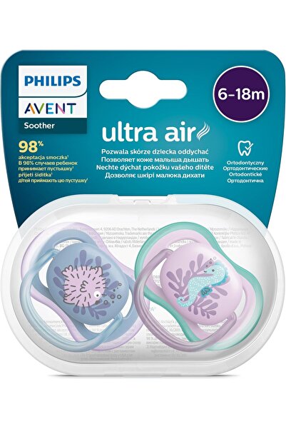 Hepta Collection Avent Ultra Air Emzik, Kız Bebekler için 6-18 Ay, 2’li Paket...