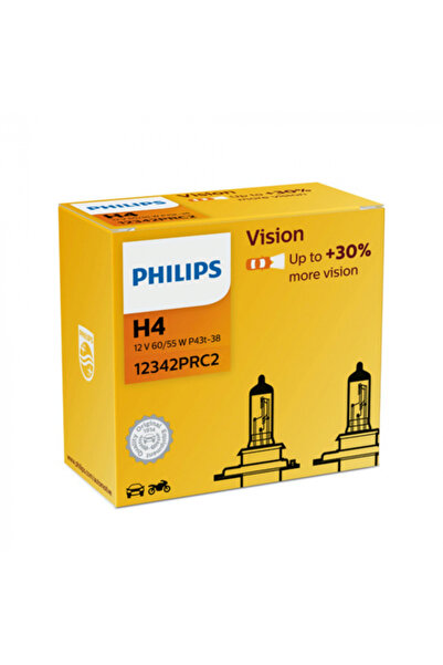 Philips Set 2 Becuri Far H4 P43T 60/55W 12V Vision
