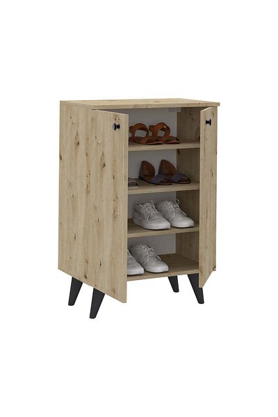 haaus Luton Shoe Cabinet, 2 Doors, Artisan Oak, 62 x 35 x 90 cm