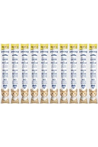 Gimcat Sticks Tahılsız Somonlu Ödül Çubuğu 10'lu
