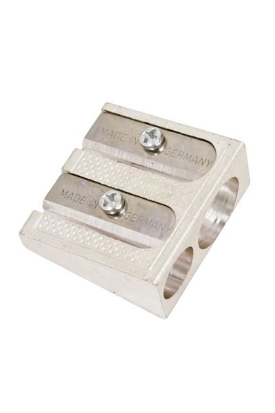 Roco Pocket Sharpener with 2 Holes – Silver Sleek and Portable Design