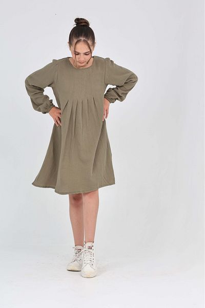 Toontoy Girl's Pleated Detailed Dress