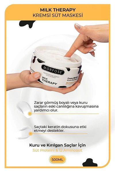 PRATİKOBA Milk Therapy Creamy Milk Mask 500 ml - Care and Vitality - Mrfs