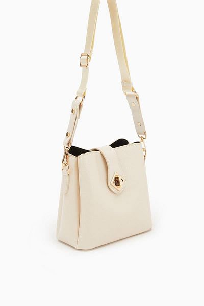 Levidor 930167 Bag Cream Patent Leather Women's Shoulder Bag