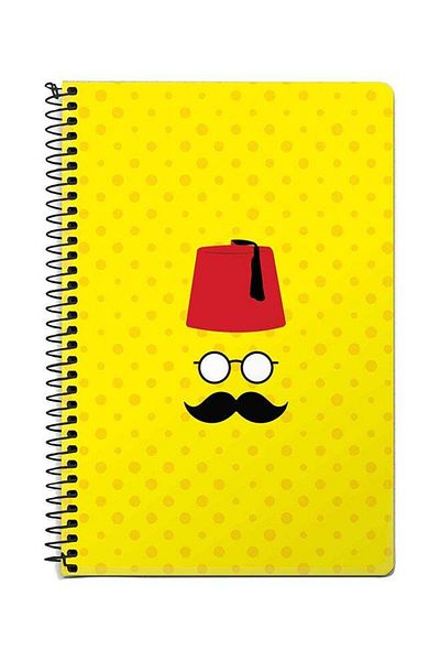 Stylizedd Moussy Basha A5 Spiral Notebook Yellow
