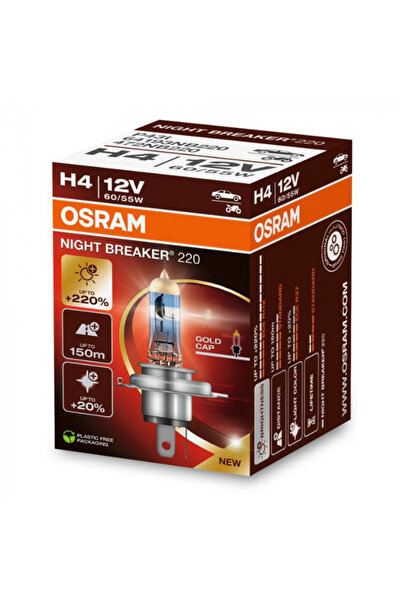 Osram Bec halogen H4 12V cu întrerupător de noapte 220%