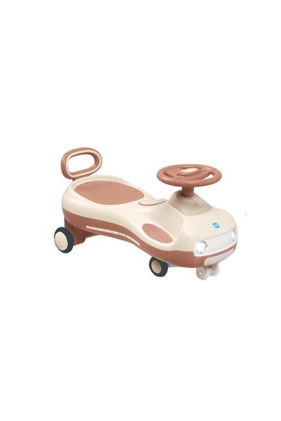 GYB Kids Electric Ride-On Car with Rechargeable Battery and Pedal for Ages 3+ (Brown)