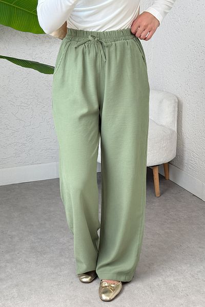 Salih Çelebi Elastic Waist Casual Trousers 2382 - Khaki