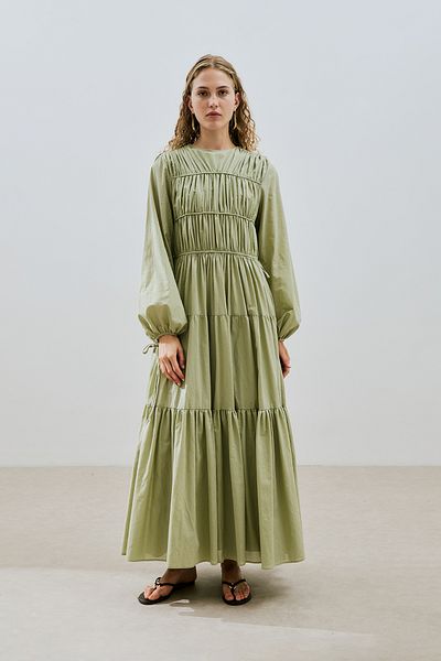 Manuka Tight Long Sleeve Dress Çağla