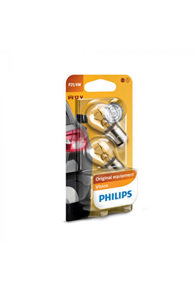 Philips Set 2 Becuri Stop Frana P21/4W 12V (Blister)