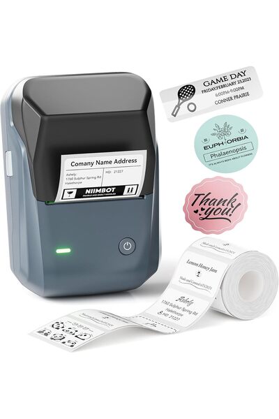 Genel Markalar NIIMBOT B1 Etiket Makinesi, Otomatik Tanımlamalı Bluetooth Taş...