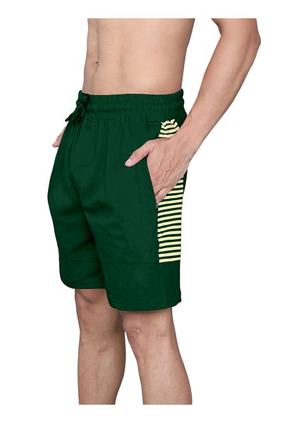 LAUREN SMITH Athletic Men’s Shorts 100%Cotton Comfortable Workout, Elastic Waist & Zipper Pockets-