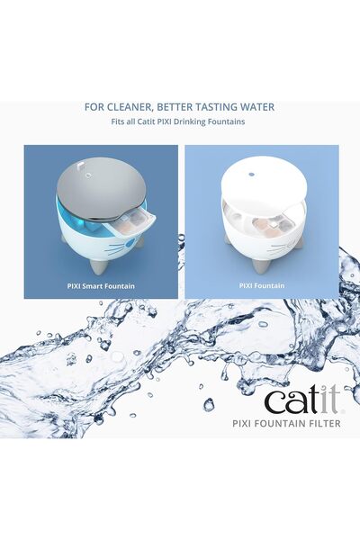 Catit 43722 Pixi Replacement Filter, Drinking Fountain Filter for Pixi Water Fountain, 6 Pack