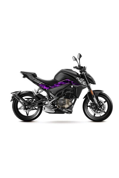 Motiker 2023 CFMOTO NK250 Ultra Violet (Mor) Orta Şase Sticker Etiket Modeli