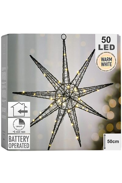 shumee Black luminous star 50 LED pendant 50 cm