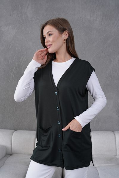 Lamierra Women's Mother Thin Combed Cotton Seasonal Mink Vest