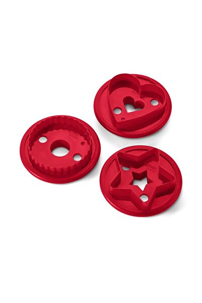Tchibo 3 Pieces Biscuit Cutter Set, Red