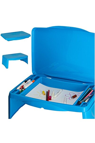 Luka Masă pentru copii cu spațiu de depozitare Luka, albastră, 48x29x18.5cm