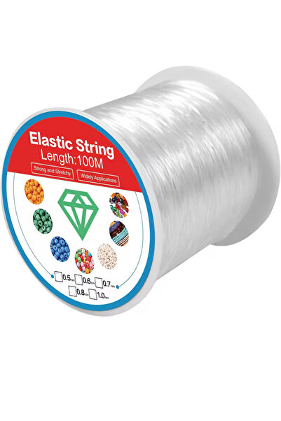 OEM Snur elastic pentru confectionare bratari, 100 m x 1 mm, transparent, nylon