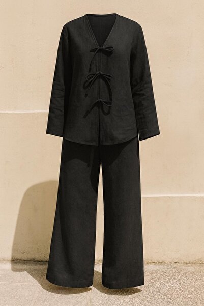 HAKKE Bow detailed top-bottom set