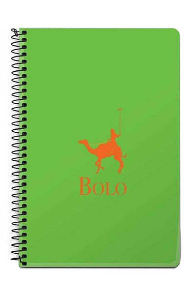 Stylizedd Bolo Green A5 Spiral Notebook Green/Orange