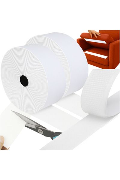zola Adhesive velcro tape, reusable, width 5 cm, length 5 m, white