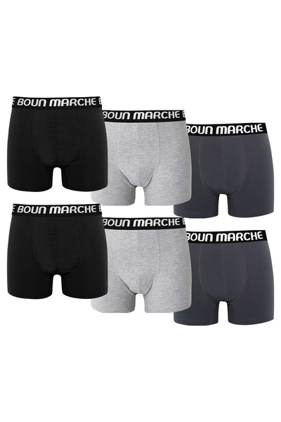 BOUN MARCHE Men's Boxer Lycra Premium Box of 6 Catch