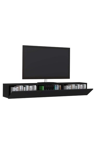 haaus Comfortable Elba TV, Black, 180 x 30 x 25 cm