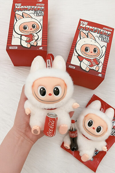 PRATİK SHOP Labubu Plush Toy Keychain with Coke