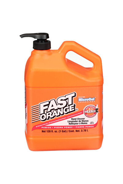 FAST ORANGE منظف اليدين الطبيعي برائحة الحمضيات مع مضخة سعة 3.78 لتر